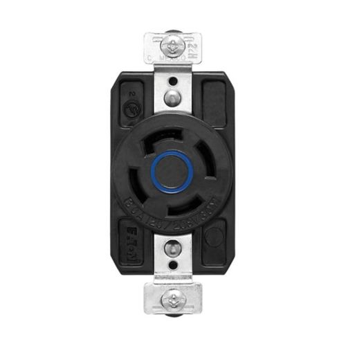 Main product image of Arrow Hart Color Coded Locking Receptacle, #14-8 Awg 30A, Y 120/208V, 4-Pole, 4-Wire, 3 Phase, AHCL3430R