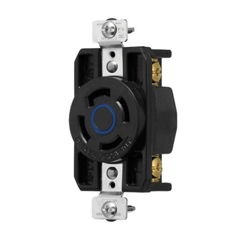 Main product image of Arrow Hart Color Coded Locking Receptacle, #14-8 Awg 30A, Y 120/208V, 4-Pole, 4-Wire, 3 Phase, AHCL3430R
