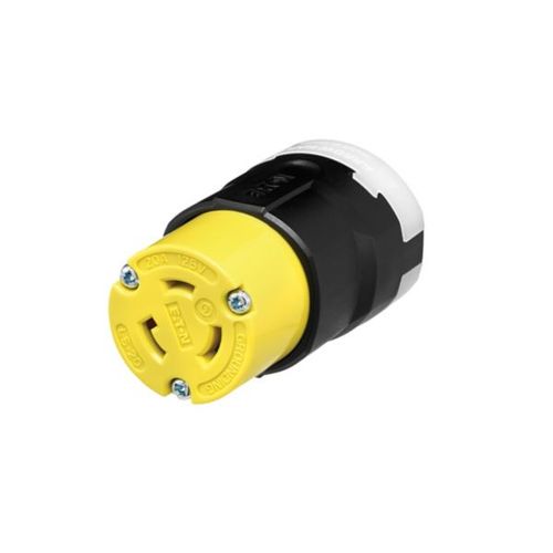 Main product image of Arrow Hart Color Coded Locking Connector, #14-8 Awg 20A 125V, L5-20, 2-Pole 3-Wire, AHCL520C