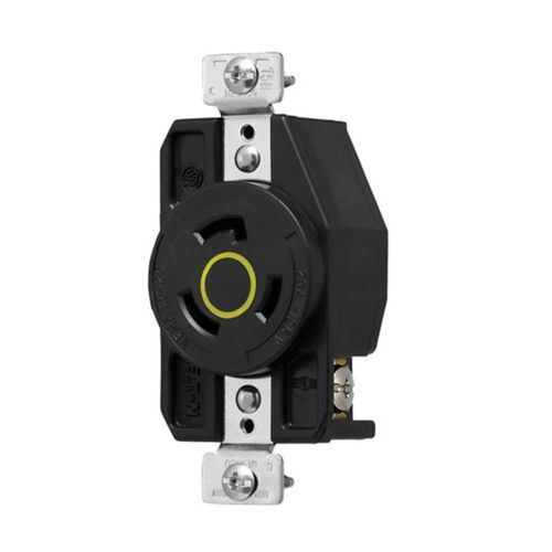 Main product image of Arrow Hart Color Coded Locking Receptacle, #14-8 Awg 20A 125V, L5-20, 2-Pole 3-Wire, AHCL520R