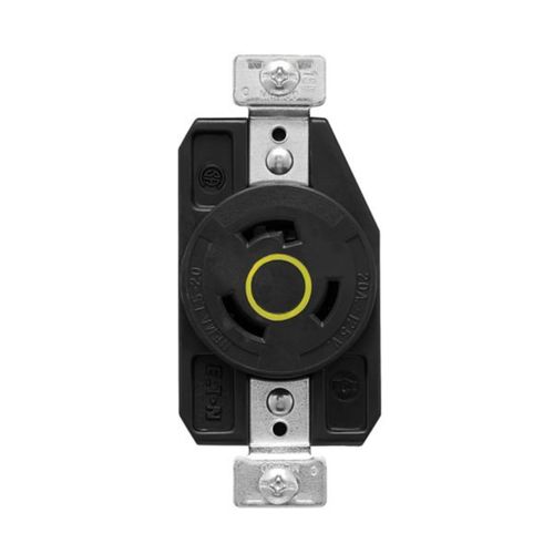 Main product image of Arrow Hart Color Coded Locking Receptacle, #14-8 Awg 20A 125V, L5-20, 2-Pole 3-Wire, AHCL520R