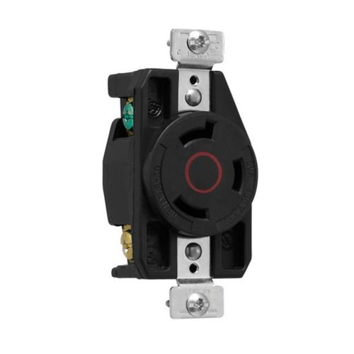 Main product image of Arrow Hart Color Coded Locking Receptacle, #14-8 Awg 30A, 480V, L8-30, 2-Pole, AHCL830R