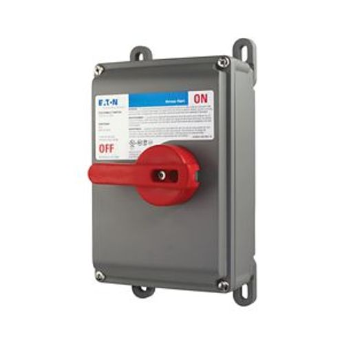 Main product image of Motor Control Disconnect Switch, #14-10 Awg 30A, Mounting Feet/Din Rail, 600V, Gray, 3-Pole, AHDS30
