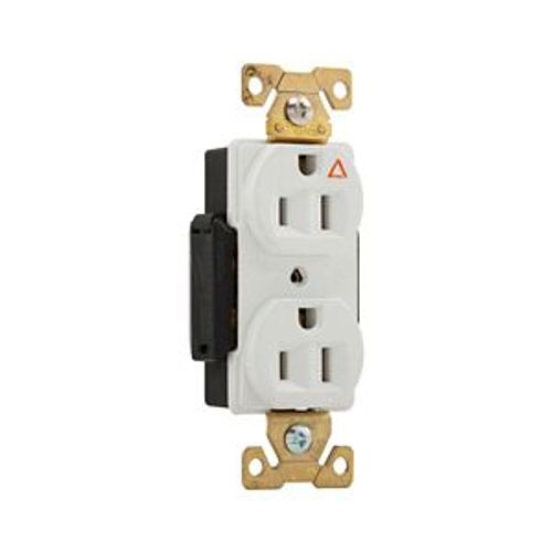 Main product image of Arrow Hart Industrial Duplex Receptacle, #14-10 Awg 15A 125V Face Base, Isolated Ground, AHIG5262W