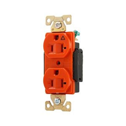 Main product image of Arrow Hart Industrial Duplex Receptacle, #14 To 10 Awg 20A 125V, Orange, 2-Pole 3-Wire, AHIG5362RN