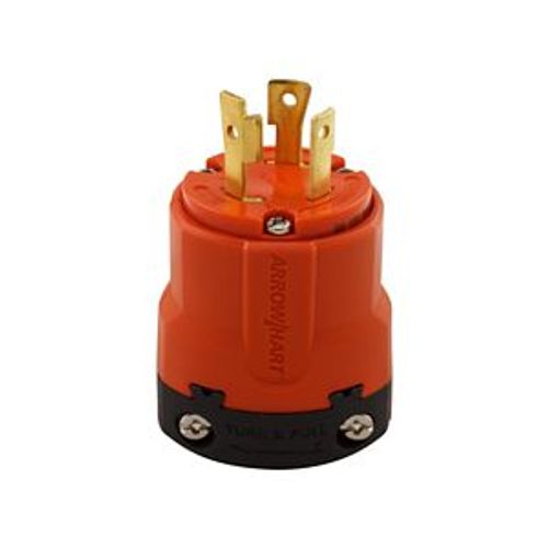 Main product image of Locking Plug, 30A, Industrial, 125V, Orange, Single, L5-30, 2-Pole, 3-Wire, Glass-Filled Nylon, AHIGL530P