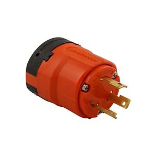 Main product image of Locking Plug, 30A, Industrial, 125V, Orange, Single, L5-30, 2-Pole, 3-Wire, Glass-Filled Nylon, AHIGL530P