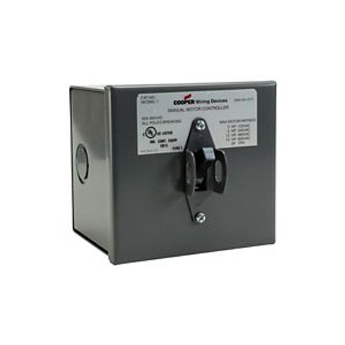 Main product image of Manual Motor Controller, #14-4 Awg 60A, Panel, 600V, Gray, 2-Pole, Toggle, Single-Throw, AHMC260L-1