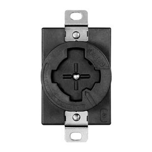 Main product image of Arrow Hart Locking Receptacle, 20A, 30A, Industrial, 600/250V, Black, Ultra Grip, 3-Pole, 4-Wire, AHPL20403N