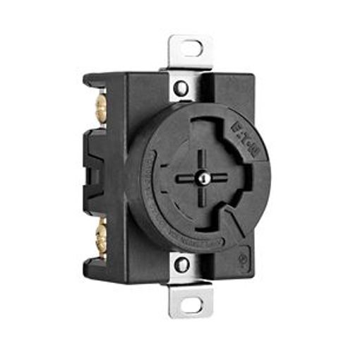 Main product image of Arrow Hart Locking Receptacle, 20A, 30A, Industrial, 600/250V, Black, Ultra Grip, 3-Pole, 4-Wire, AHPL20403N