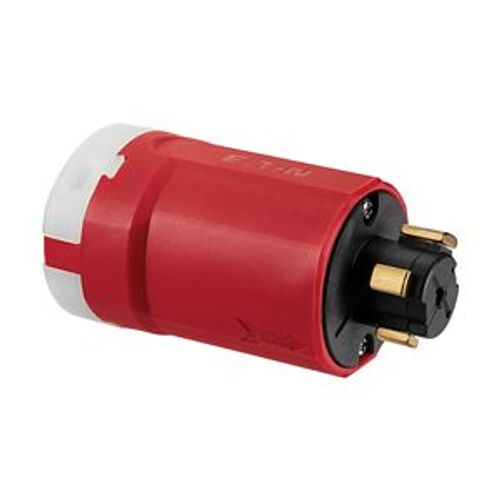 Main product image of Arrow Hart Locking Plug, #12-4 Awg, 30A, 480V, Red, White, UltraGrip, 3-Pole, 4-Wire, AHPL20445N