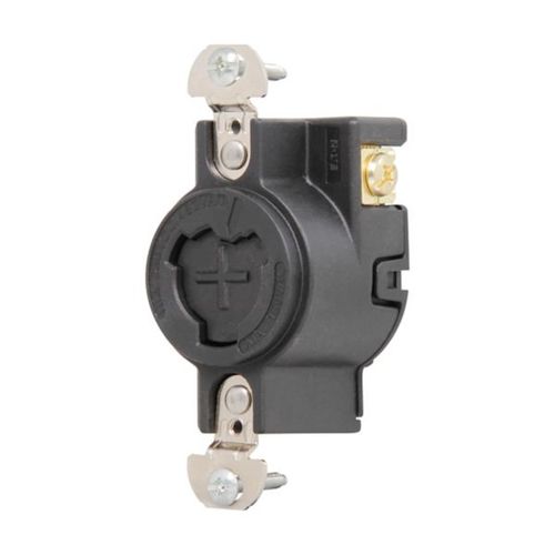 Main product image of Arrow Hart Receptacle, #10-14 Awg, 20A, 125V, Black, Three-Pole, Three-Wire, AHPL23000G