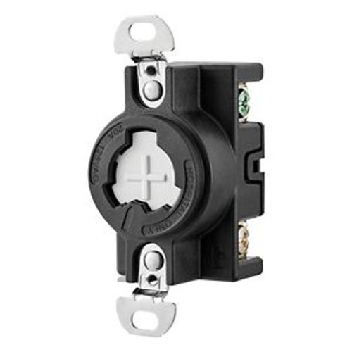 Main product image of Arrow Hart Locking Receptacle, 20A, Hospital, 125V, Back/Side Wiring, Black, Gray, 2-Pole 3-Wire, AHPL23050