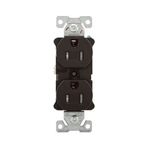 Main product image of Arrow Hart Industrial Duplex Receptacle, #14-10 Awg 15A 125V, Brown, 2-Pole 3-Wire, AHTR5262B