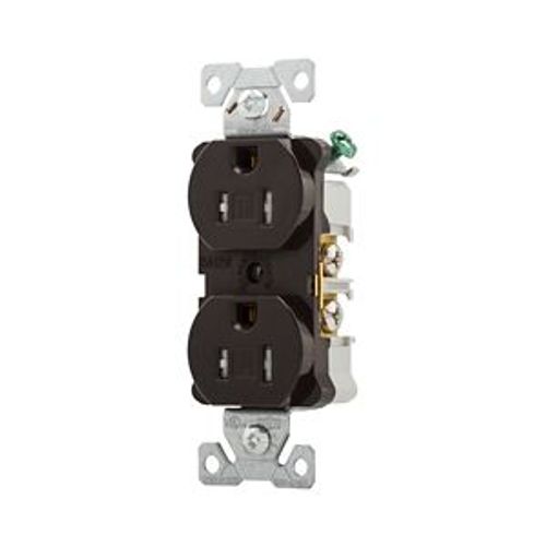 Main product image of Arrow Hart Industrial Duplex Receptacle, #14-10 Awg 15A 125V, Brown, 2-Pole 3-Wire, AHTR5262B