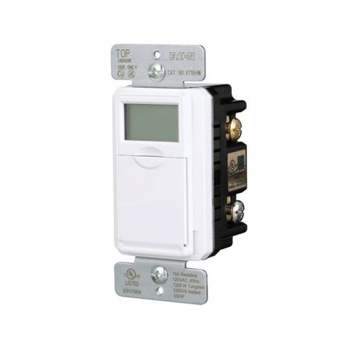 Main product image of Astronomic Programmable Timer, 15A, Flush Mount, 120V, 1800W, Single Pole And 3-Way, White, AT18HM-W-L