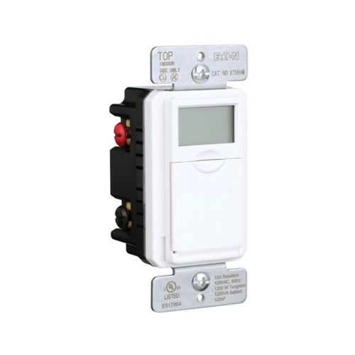Main product image of Astronomic Programmable Timer, 15A, Flush Mount, 120V, 1800W, Single Pole And 3-Way, White, AT18HM-W-L