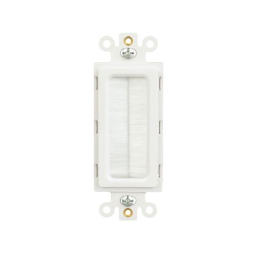 Main product image of Telephone And Coaxial Wallplates, 1 Gang Multimedia Brush Insert, White, BIM1W-F-L