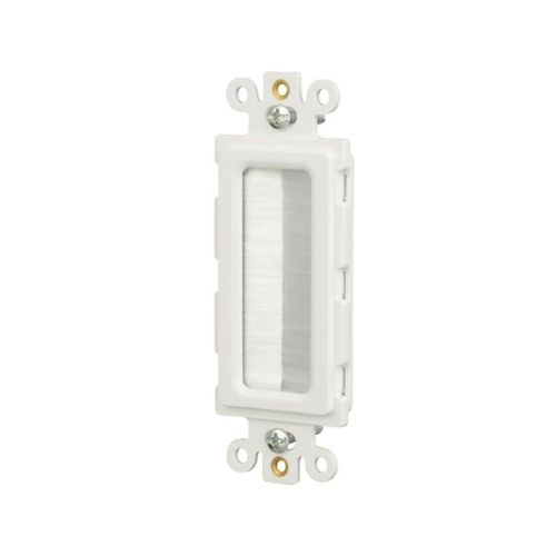 Main product image of Telephone And Coaxial Wallplates, 1 Gang Multimedia Brush Insert, White, BIM1W-F-L