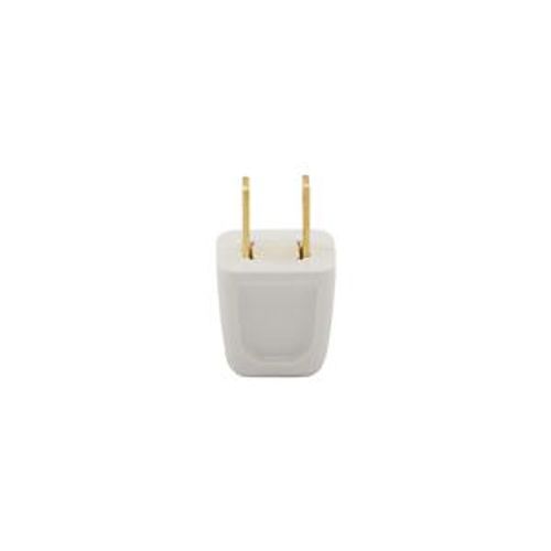 Main product image of Straight Blade Plug, 125V, Two-Pole, Vinyl, White, BP2601W-SP