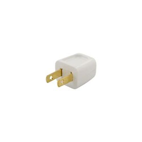 Main product image of Straight Blade Plug, 125V, Two-Pole, Vinyl, White, BP2601W-SP