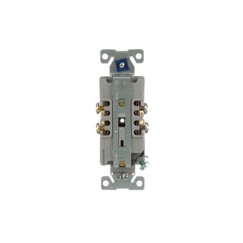 Main product image of Commercial Grade Duplex Receptacle, #14 To 10 Awg 15A, 125V, Gray, High-Impact Nylon, Pvc, BR15GY