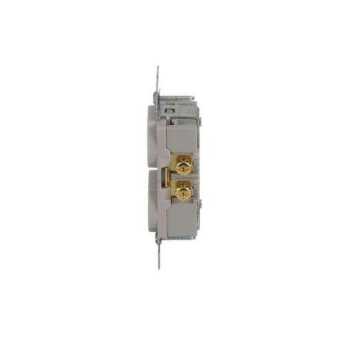 Main product image of Commercial Grade Duplex Receptacle, #14 To 10 Awg 15A, 125V, Gray, High-Impact Nylon, Pvc, BR15GY