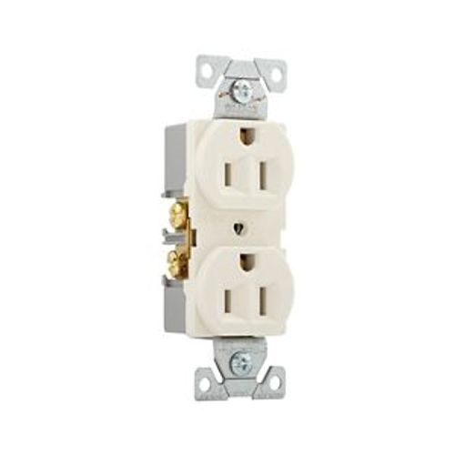 Main product image of Commercial Duplex Receptacle, #14 To 10 Awg 15A, 125V, Light Almond, High-Impact Nylon, Pvc, BR15LA