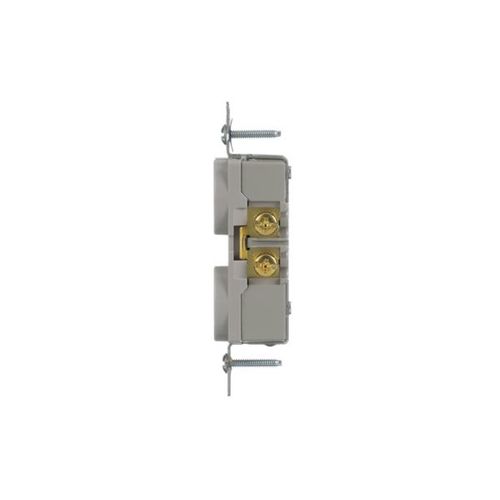 Main product image of Commercial Duplex Receptacle, #14-10 Awg 20A, 125V, Back & Side, Gray, High-Impact Nylon, BR20GY