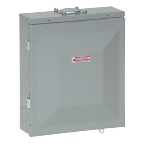 Main product image of BR Main Lug Load Center, Dual Ground, Cover Included, Aluminum, 16 Circuits, 8 Spaces, 10 kAIC, NEMA 1 (125A, 120V/240V)