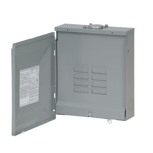 Main product image of BR Main Lug Load Center, Dual Ground, Cover Included, Aluminum, 16 Circuits, 8 Spaces, 10 kAIC, NEMA 1 (125A, 120V/240V)