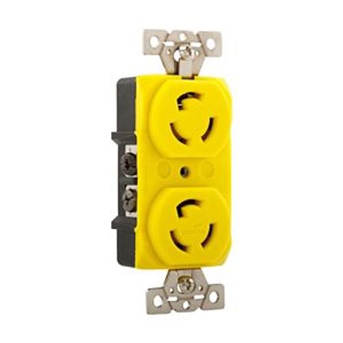 Main product image of Corrosion Resistant Locking Receptacle, #14-10 Awg, 15A, 125V, Duplex, L5-15, 2-Pole 3-Wire, CR4700
