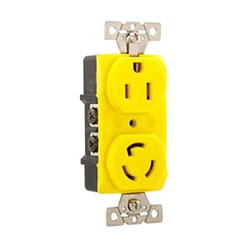 Main product image of Corrosion Resistant Locking Straight Blade Receptacle, #14-10Awg 15A, 125V, L5-15 2-Pole 3-Wire, CR5792