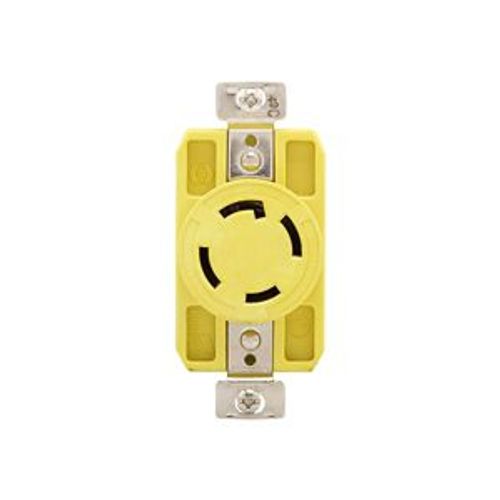 Main product image of Corrosion Resistant Locking Receptacle, #14-10 Awg, 30A, 125/250V, Yellow, L14-30 3-Pole 4-Wire, CRL1430R