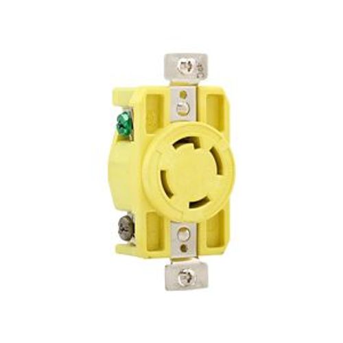 Main product image of Corrosion Resistant Locking Receptacle, #14-10 Awg, 30A, 125/250V, Yellow, L14-30 3-Pole 4-Wire, CRL1430R