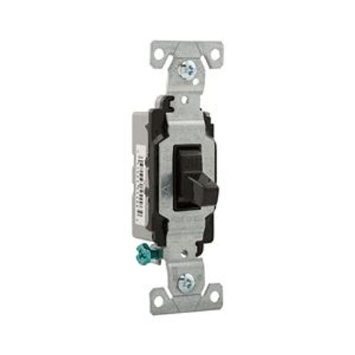 Main product image of Commercial Toggle Switch, #14-10 Awg 15A 120/277V, Black, Load Type: Motor Control, Fan, 1-Pole, CS115BK