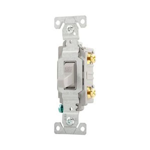 Main product image of Commercial Toggle Switch, #14-10 Awg 15A 120/277V, Gray, Load Type: Motor Control, Fan, 1-Pole, CS115GY