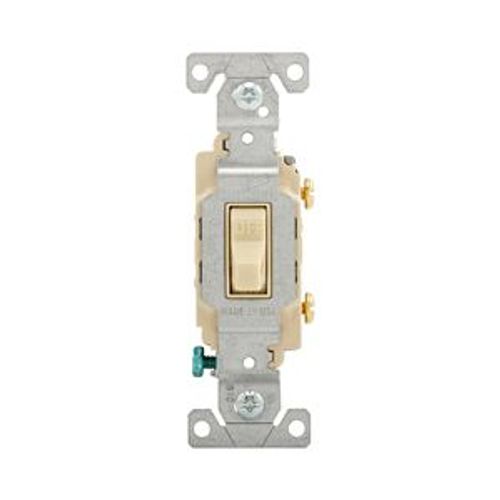 Main product image of Commercial Toggle Switch, #14-10 Awg 15A 120/277V, Ivory, Load Type: Motor Control, Fan, 1-Pole, CS115V