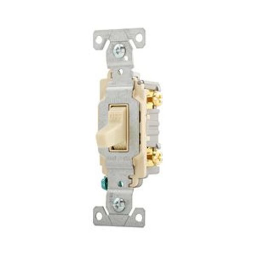 Main product image of Commercial Toggle Switch, #14-10 Awg 15A 120/277V, Ivory, Load Type: Motor Control, Fan, 1-Pole, CS115V