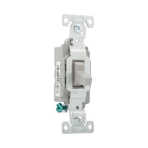 Main product image of Commercial Toggle Switch, #14-10 Awg 20A, 120/277V, Gray, Load Type: Motor Control, Fan, 1-Pole, CS120GY