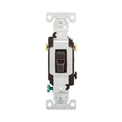 Main product image of Commercial Grade Toggle Switch, #14-10 Awg, 15A, 120/277V, Side Wire, Screw, Brown, 3-Way, CS315B