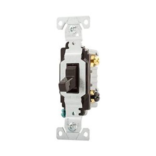 Main product image of Commercial Grade Toggle Switch, #14-10 Awg, 15A, 120/277V, Side Wire, Screw, Brown, 3-Way, CS315B