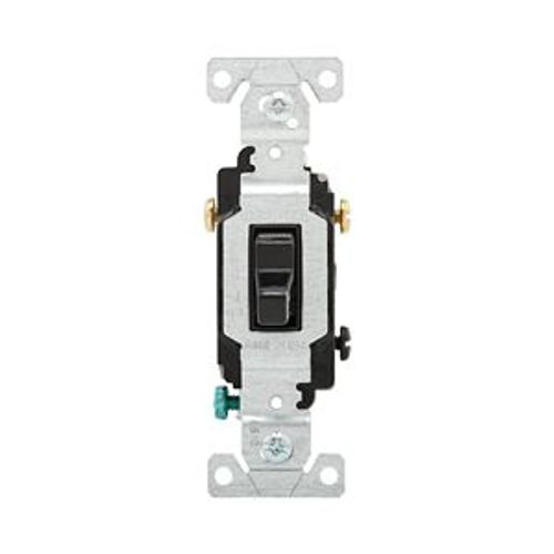 Main product image of Commercial Grade Toggle Switch, #14-10 Awg, 15A, 120/277V, Side Wire, Screw, Black, 3-Way, CS315BK