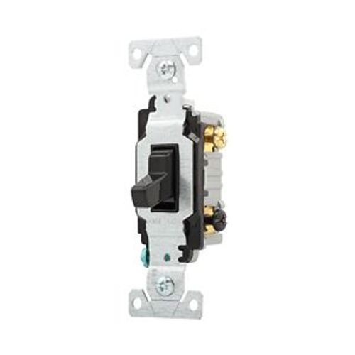 Main product image of Commercial Grade Toggle Switch, #14-10 Awg, 15A, 120/277V, Side Wire, Screw, Black, 3-Way, CS315BK