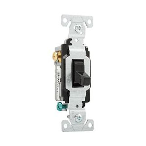 Main product image of Commercial Grade Toggle Switch, #14-10 Awg, 15A, 120/277V, Side Wire, Screw, Black, 3-Way, CS315BK