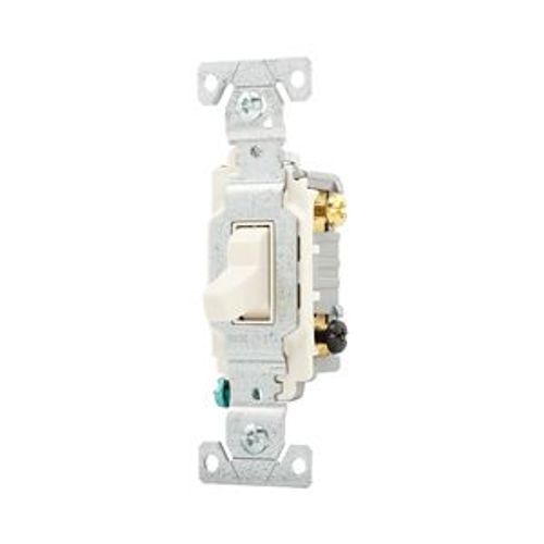 Main product image of Commercial Grade Toggle Switch, #14-10 Awg, 15A, 120/277V, Side Wire, Screw, Light Almond, 3-Way, CS315LA