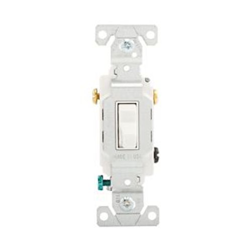 Main product image of Commercial Grade Toggle Switch, #14-10 Awg, 15A, 120/277V, Side Wire, Screw, White, 3-Way, CS315W