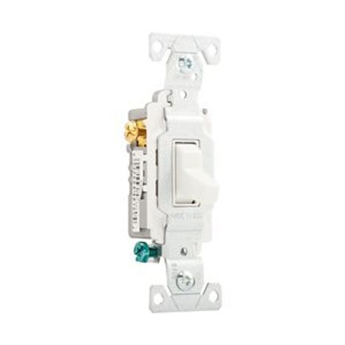 Main product image of Commercial Grade Toggle Switch, #14-10 Awg, 15A, 120/277V, Side Wire, Screw, White, 3-Way, CS315W