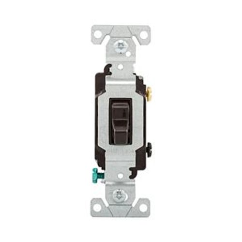 Main product image of Commercial Grade Toggle Switch, #14-10 Awg, 20A, 120/277V, Side Wire, Screw, Brown, 3-Way, CS320B
