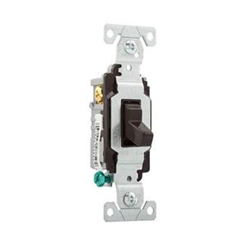 Main product image of Commercial Grade Toggle Switch, #14-10 Awg, 20A, 120/277V, Side Wire, Screw, Brown, 3-Way, CS320B